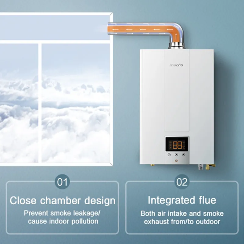 Integrated smoke exhaust and air intake flue